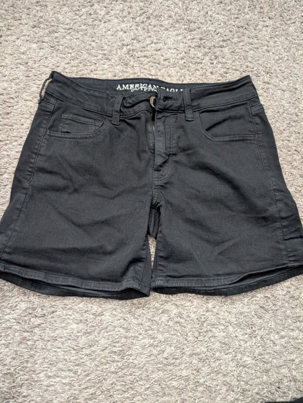 American Eagle Outfitters Black Women's Denim Bermuda Shorts